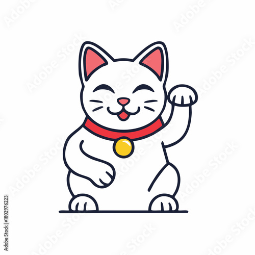 招き猫のイラスト
