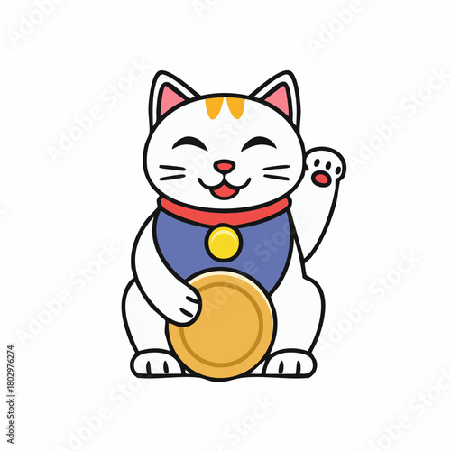 招き猫のイラスト
