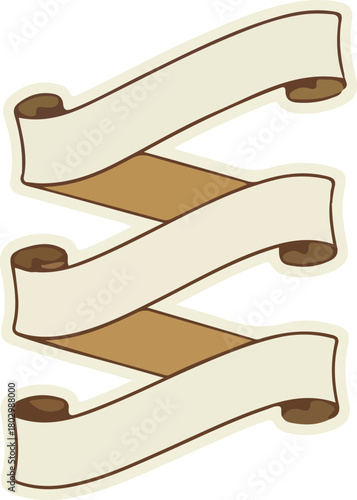 Vector Decorative Scroll Banners for Festive Design Element