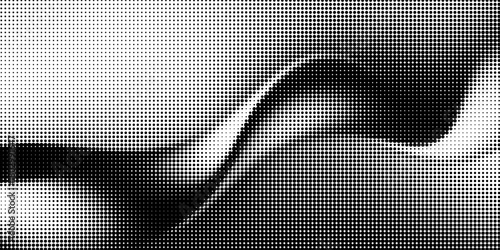 Grunge halftone gradient background. Faded grit noise texture. White and black sandy wallpaper. Retro pixelated backdrop. Anime or manga style comic overlay