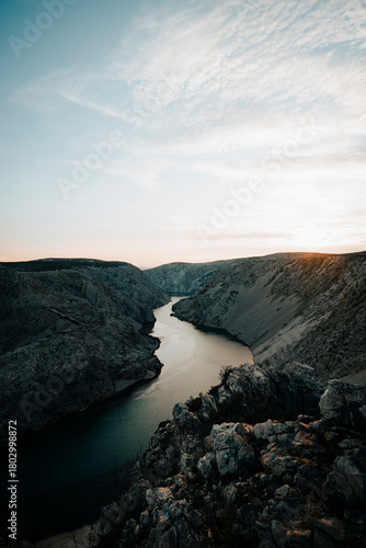 croatia sunset canyon