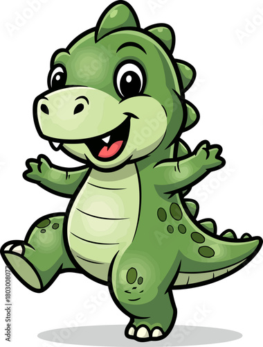 enthusiastic green hatchling embarks on a delightful exploration of wonder