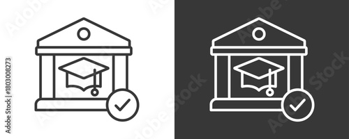 Admission Icon Set Vector Collection Isolated In Black And White