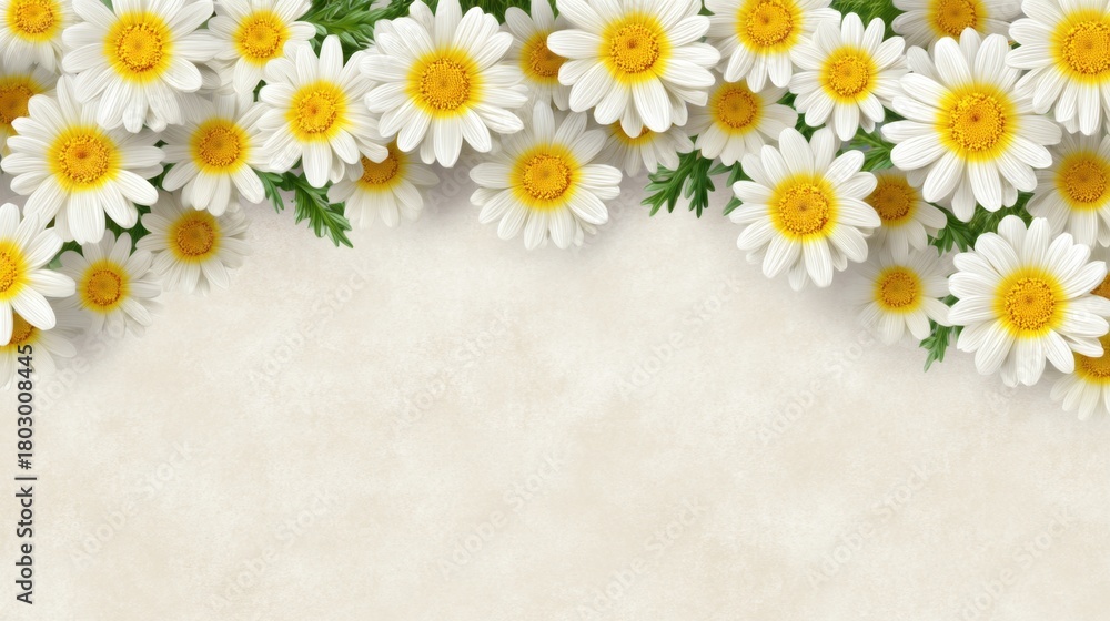 Obraz premium Fresh and Bright Daisies on a Soft Background for Spring and Summer Decor, Perfect for Card Designs and Floral Arrangements