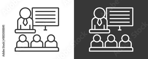 Class Icon Set Vector Collection Isolated In Black And White