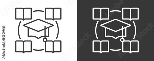 Faculty Icon Set Vector Collection Isolated In Black And White