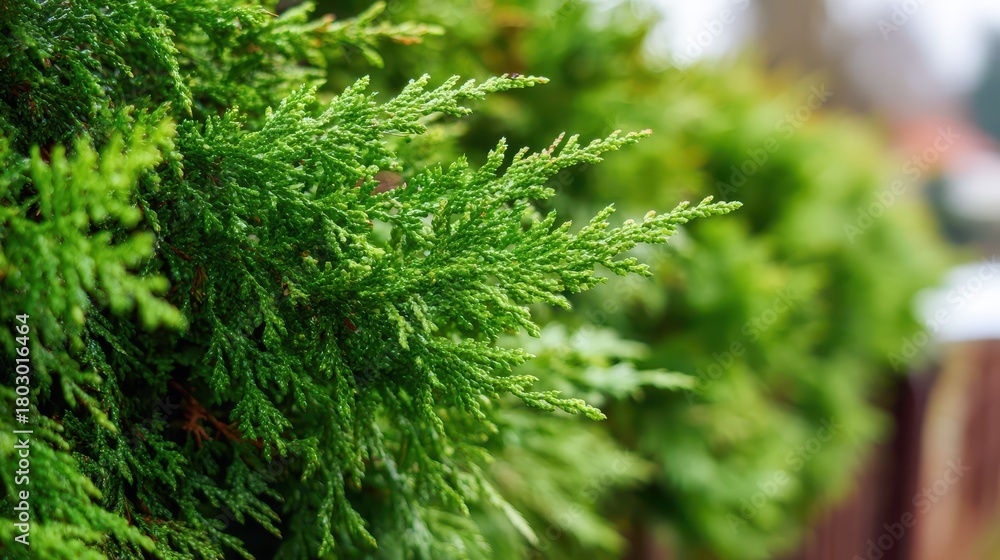 Fototapeta premium Joyful New Year with festive greenery!