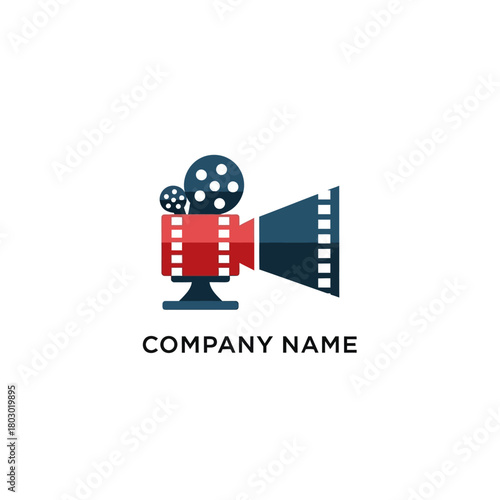 Vintage Film Camera Logo Design.
