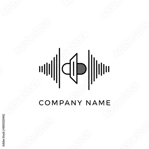 Audio Speaker Logo Design for Company Branding and Identity.