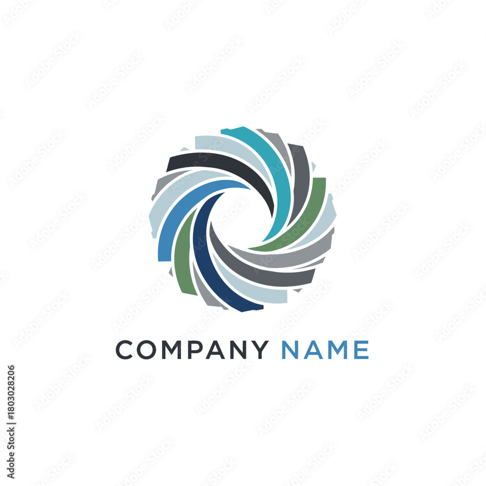 Obraz premium Abstract Colorful Swirl Logo Design for Company Branding.