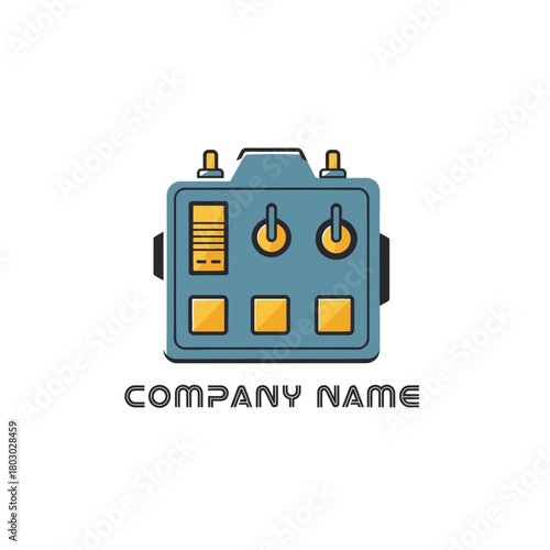 Industrial control panel with switches and buttons.