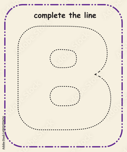 Simple Line Tracing Sheet for Kids – Prewriting and Fine Motor Practice, Complete the line