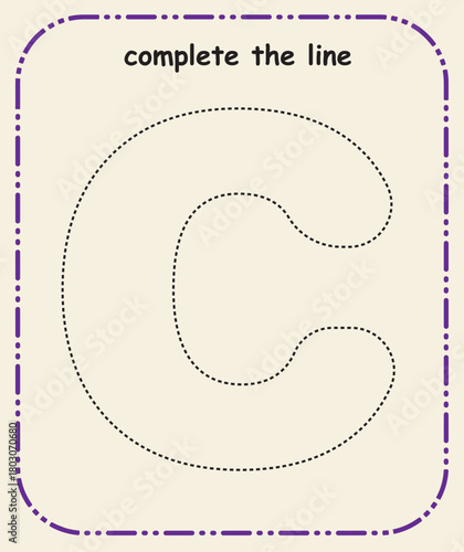 Simple Line Tracing Sheet for Kids – Prewriting and Fine Motor Practice, Complete the line