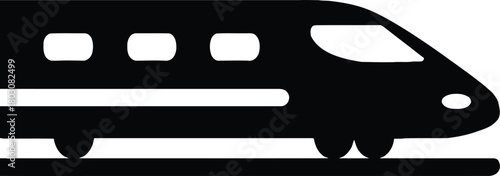 Modern High Speed Train Icon Vector Illustration for Transportation and Technology Concepts