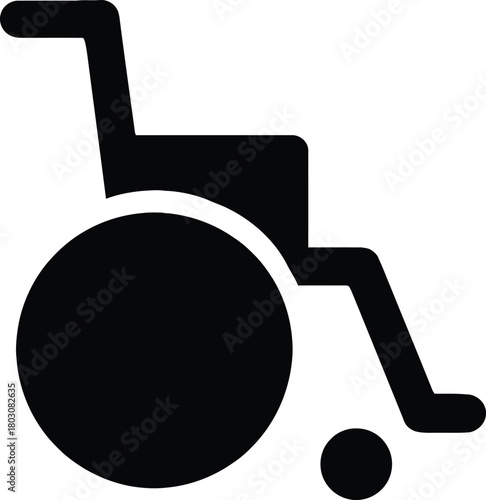 Wheelchair icon representing accessibility for people with disabilities promoting inclusion and independence for all individuals navigating public spaces and healthcare facilities