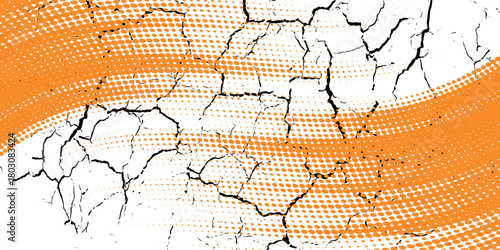 orange white brush Car sticker wrap pattern banner abstract sporty lines white orange color combination grunge brush modern pattern racing design, Eps 10.