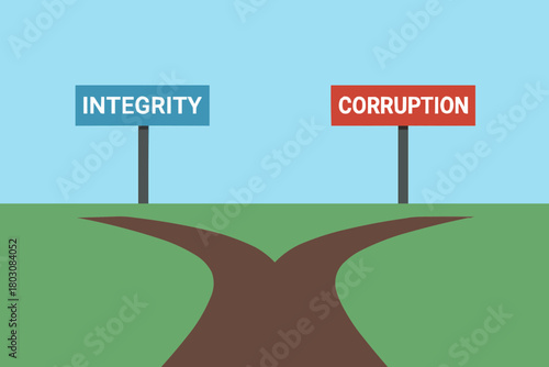 Integrity vs Corruption Concept