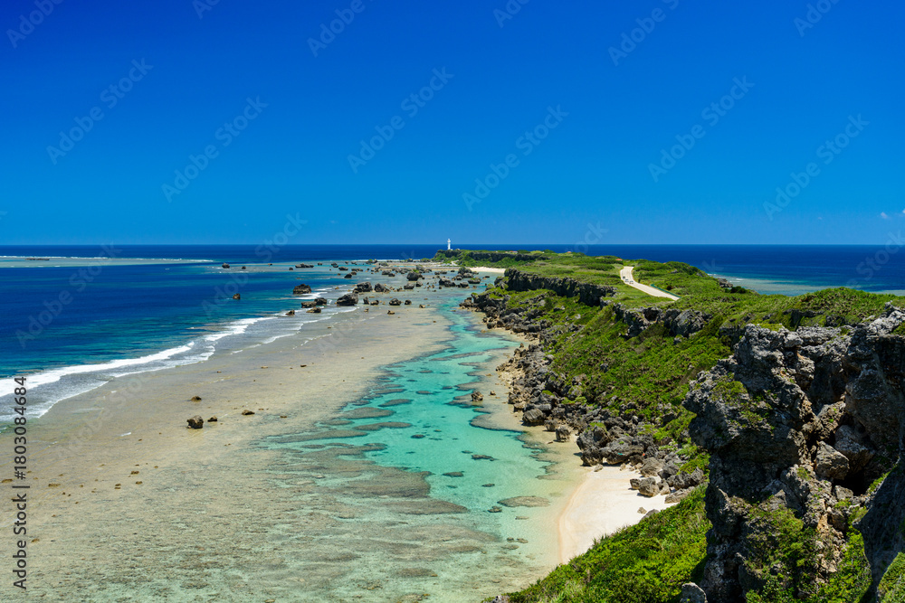 Obraz premium 東平安名崎 沖縄 宮古島