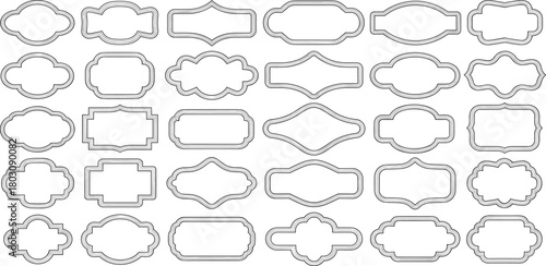 Collection of stylized wave and wind icons representing natural elements and movement