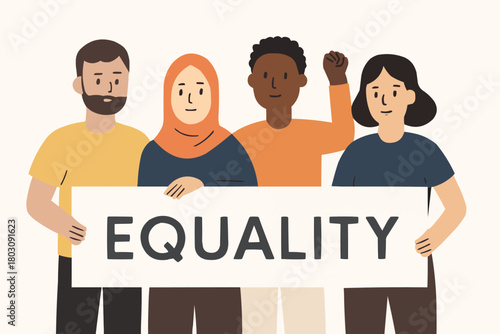 Human Rights Equality Flat Vector