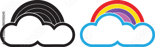 new Cloud with rainbow icon