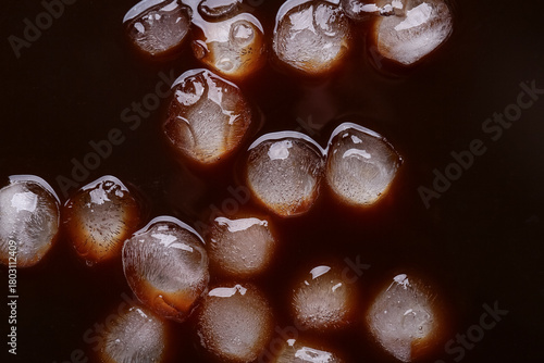 Texture of coffee with ice ...