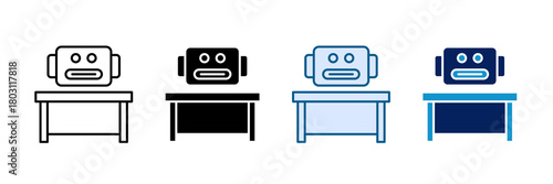 Help Desk Bot Icon Set Multiple Style Collection