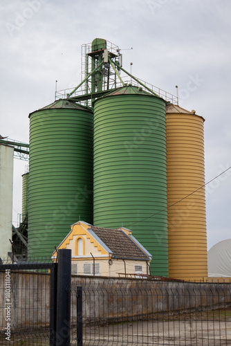 Grain silos in the countryside