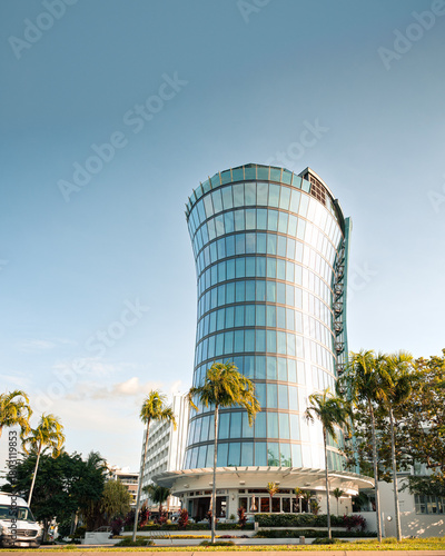 Modern Glass Tower at Golden Hour