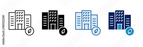 Sustainable City Icon Set Multiple Style Collection