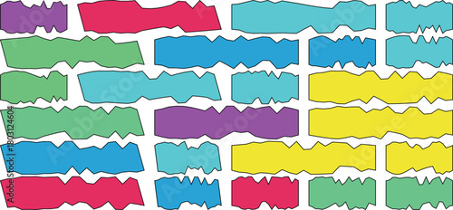 Colorful abstract brick wall pattern with irregular shapes