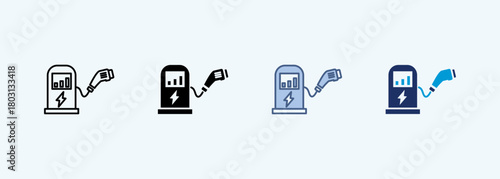 charging station Multiple Style Icon Collection