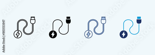 usb charger Multiple Style Icon Collection