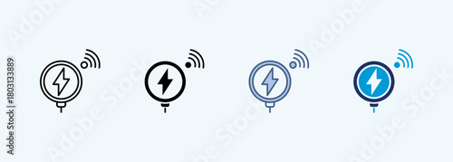 charging pad Multiple Style Icon Collection