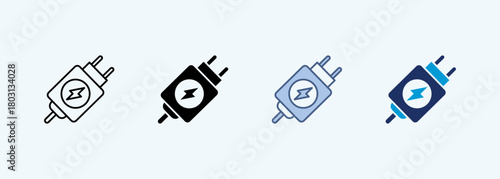 charging brick Multiple Style Icon Collection