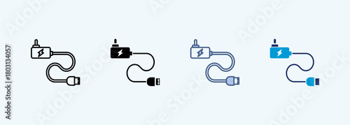 dc adapter Multiple Style Icon Collection