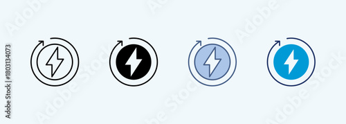 charging indicator Multiple Style Icon Collection