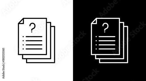 Data Question  White Icon Set Design