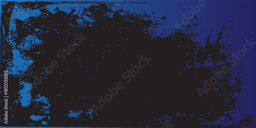 Black and Blue grunge. Distress overlay texture. Abstract surface dust and rough dirty wall background concept. Worn, torn, weathered effect.