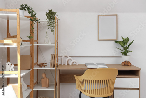 Interior of room with child...