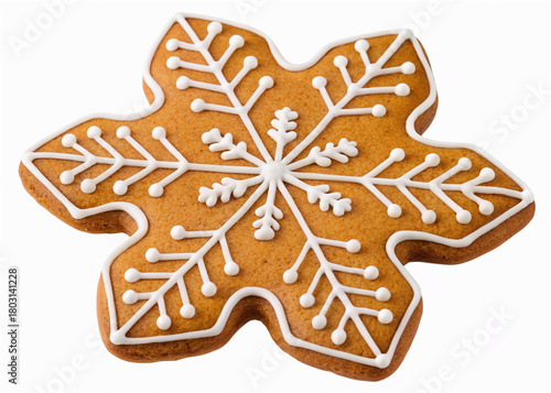 christmas gingerbread cookies isolated
