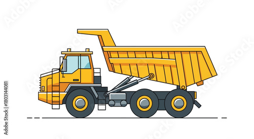 yellow dump truck