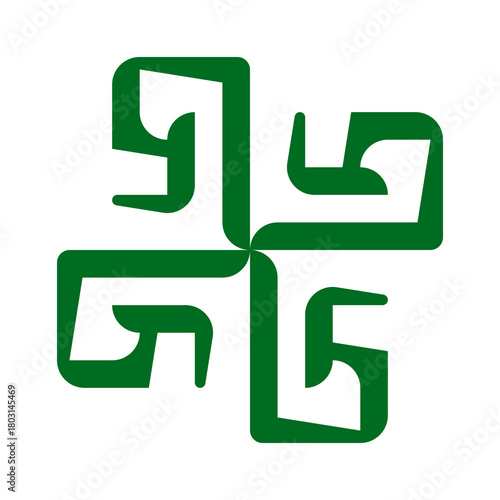 Green Medical Symbol with Plants Medical Leaf Logo Healthcare Industry Logo Abstract Health Icon