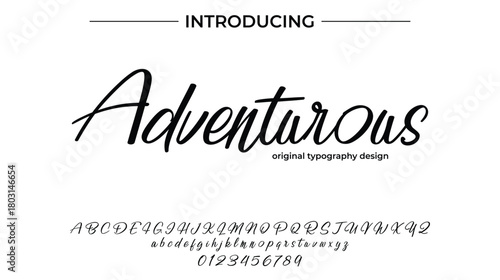 Adventurous - Elegant Script Font for Smooth Handwritten Design and Creative Typography 