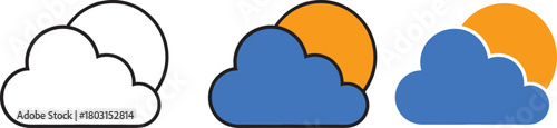 unique partly cloudy icon