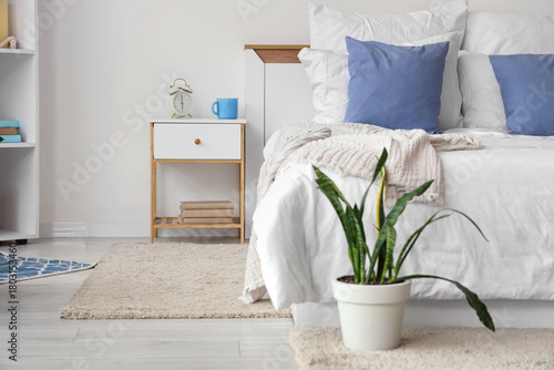 Interior of light room with...