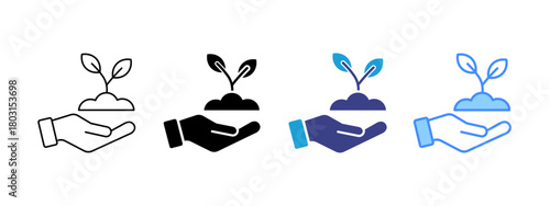 Sustainability icon set multiple style collection