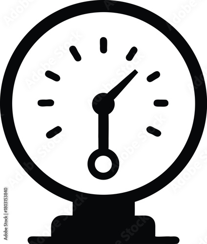 Pressure gauge barometer silhouette icon