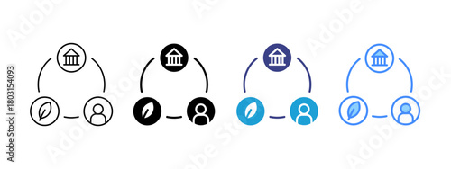 ESG icon set multiple style collection