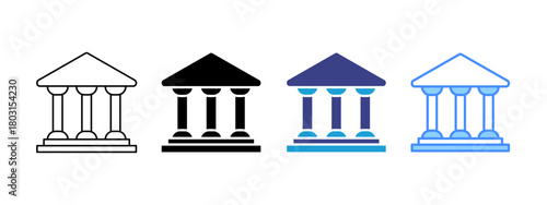 Governance icon set multiple style collection